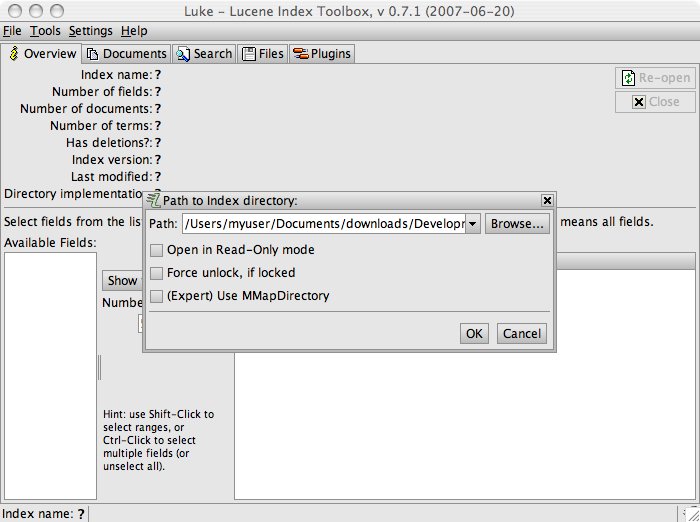 Lucene main window
