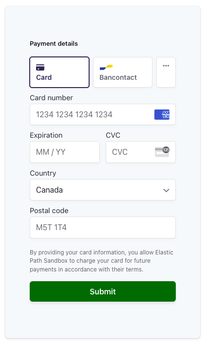 Stripe Payment Elements UI